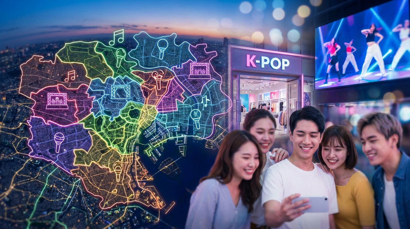 東京K-POPスポットの全体像｜エリア別マップと楽しみ方