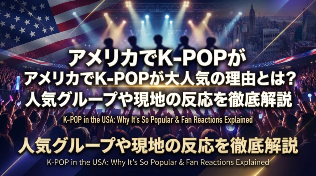 アメリカでK-POPが大人気の理由とは？人気グループや現地の反応を徹底解説