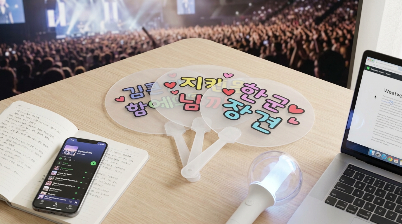 【コピペOK】K-POPうちわに使える韓国語フレーズ20選