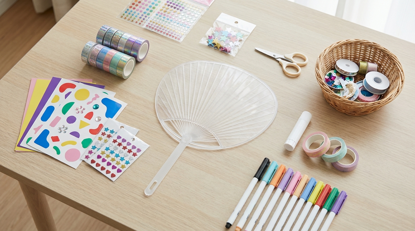 【100均で揃う】K-POPうちわ作りの材料リスト