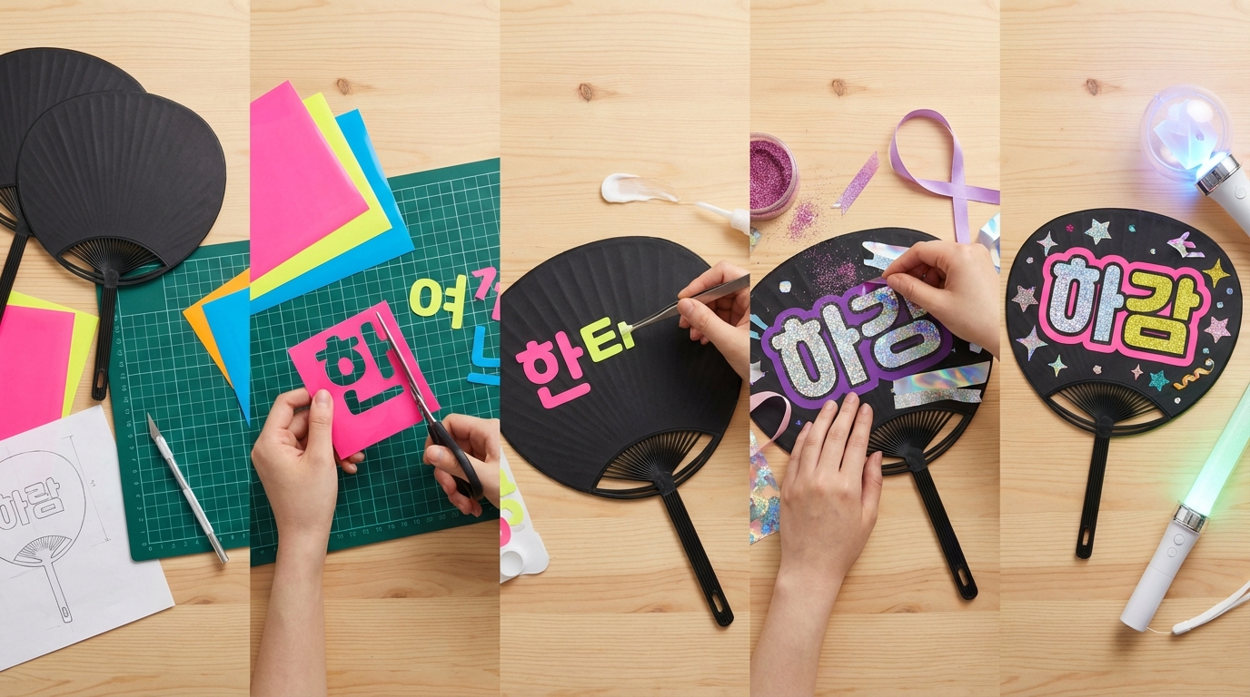 初心者でも失敗しない！K-POPうちわの作り方5ステップ