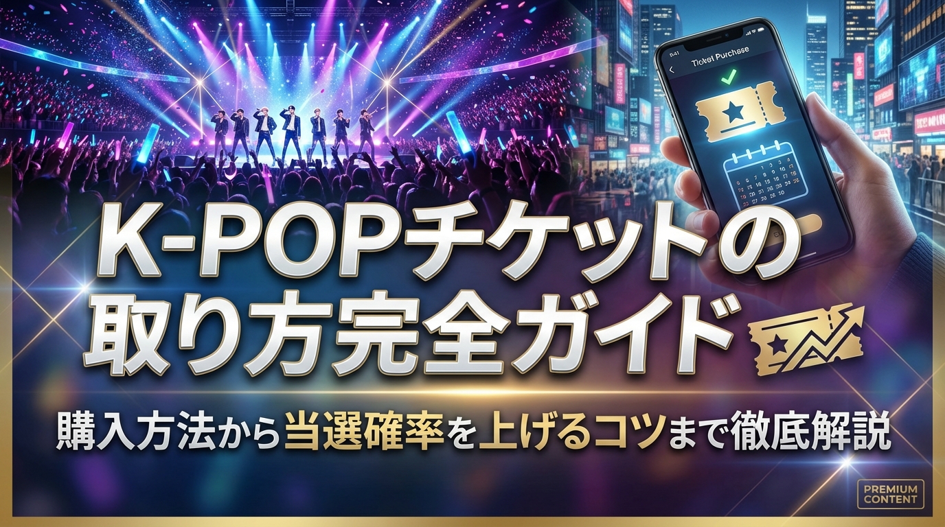 K-POPチケットの取り方完全ガイド|購入方法から当選確率を上げるコツまで徹底解説