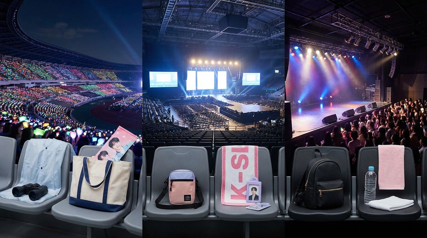 会場タイプ別｜K-POP持ち物の違いと注意点