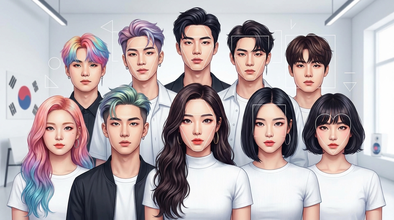 【顔型別】自分に似合うK-POP髪型の選び方