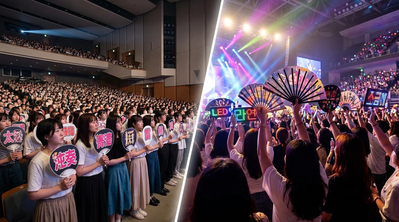 日本公演と韓国公演でうちわルールは違う?
