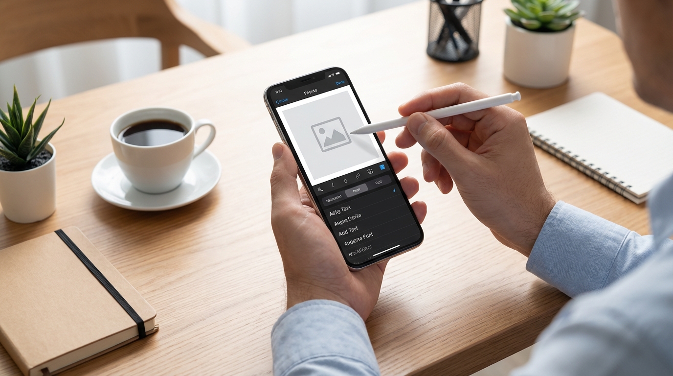スマホだけでOK！Phontoアプリでの文字入れ方法