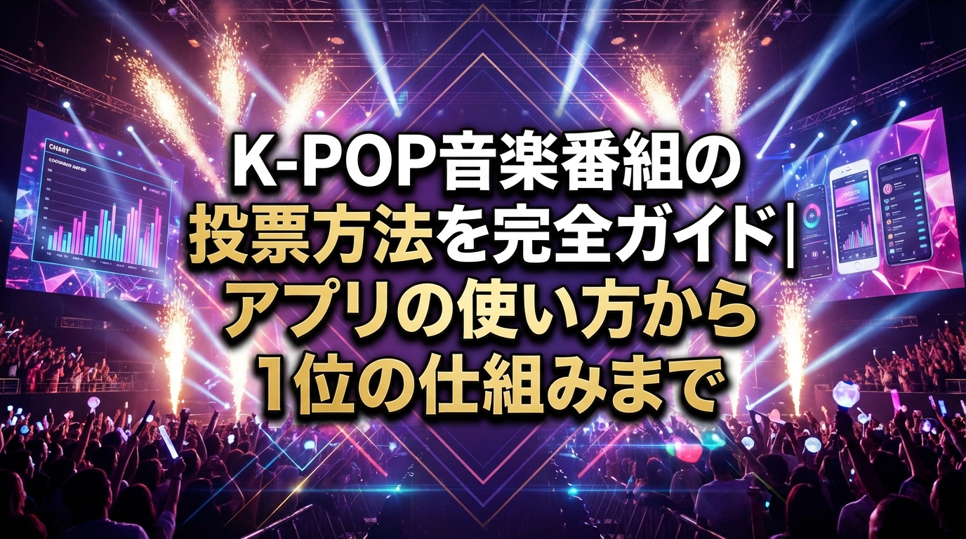 K-POP音楽番組の投票方法を完全ガイド｜アプリの使い方から1位の仕組みまで