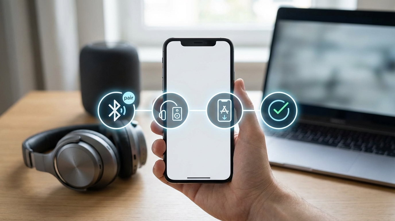 Bluetooth接続とアプリ連携の設定手順【4ステップで完了】