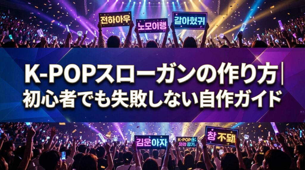 K-POPスローガンの作り方｜初心者でも失敗しない自作ガイド