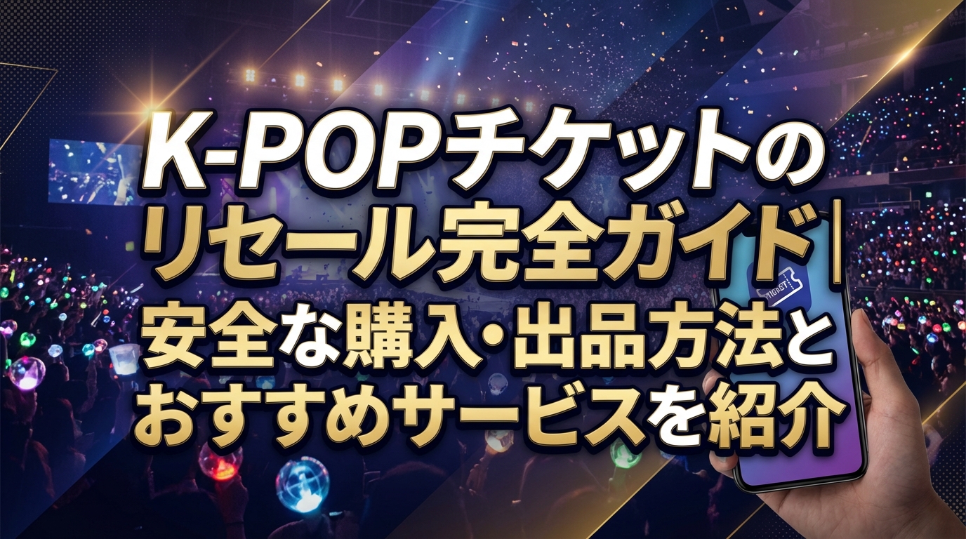 K-POPチケットのリセール完全ガイド｜安全な購入・出品方法とおすすめサービスを紹介
