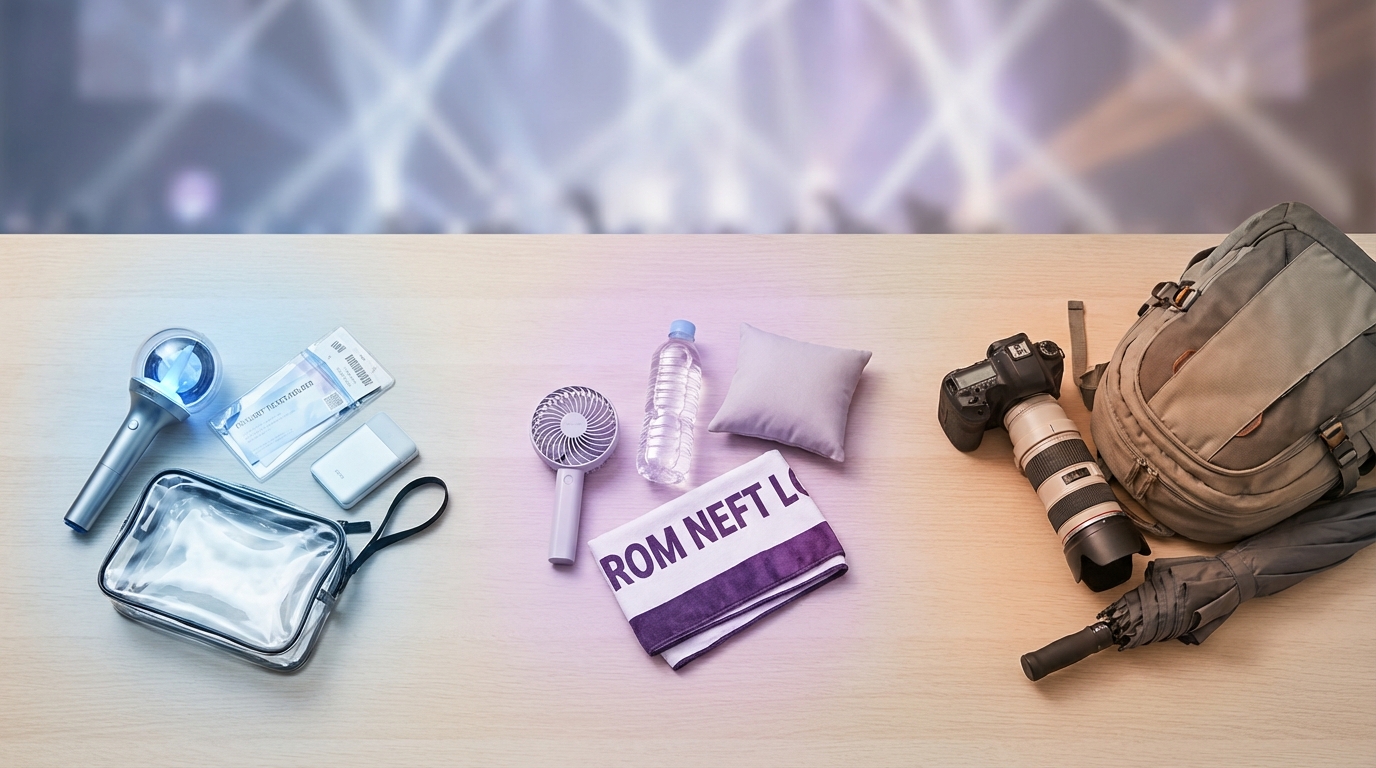 K-POPライブ初心者の持ち物リスト｜必須・推奨・不要を完全仕分け