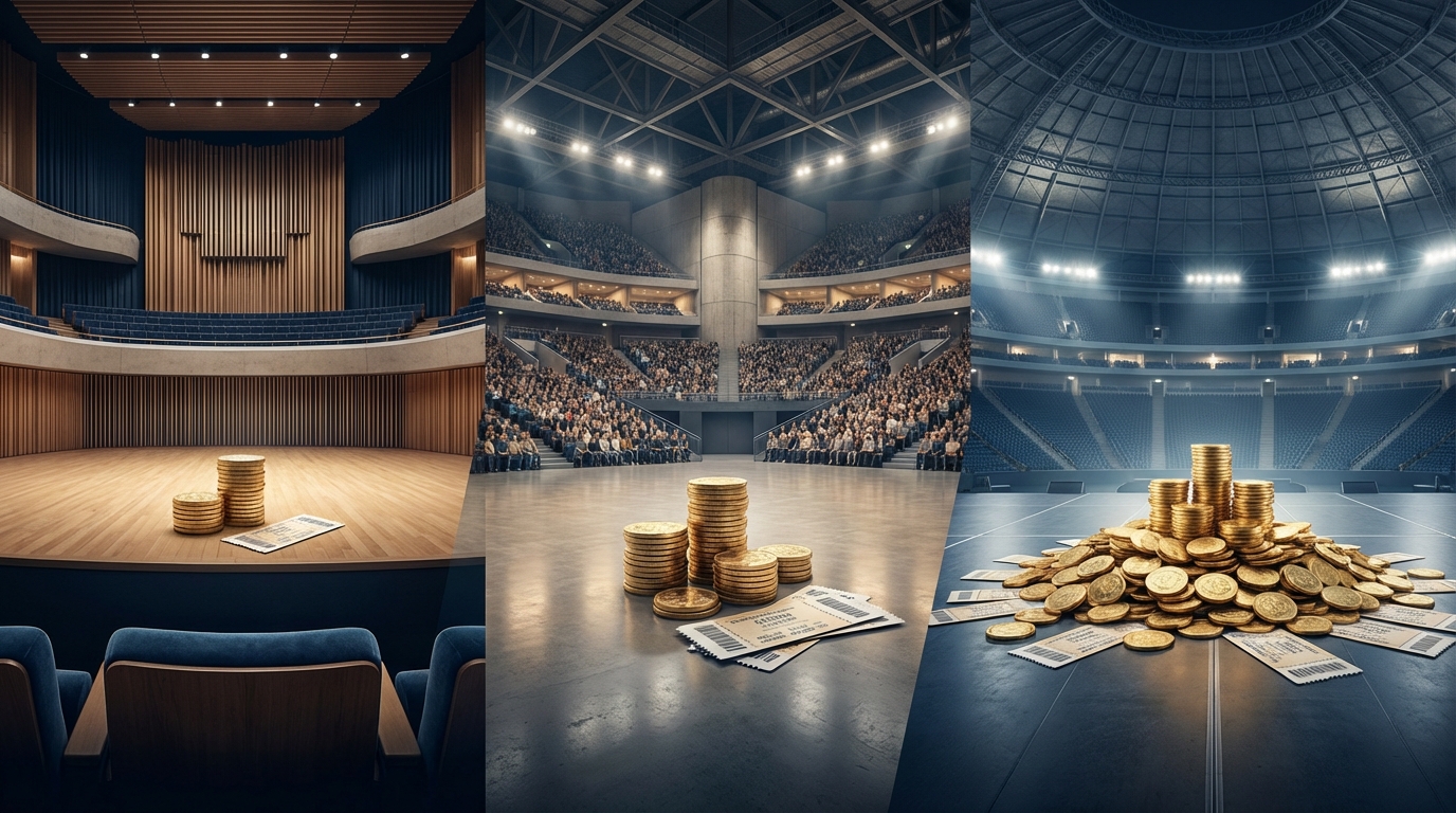 【会場別】ドーム・アリーナ・ホール公演のチケット値段の違い