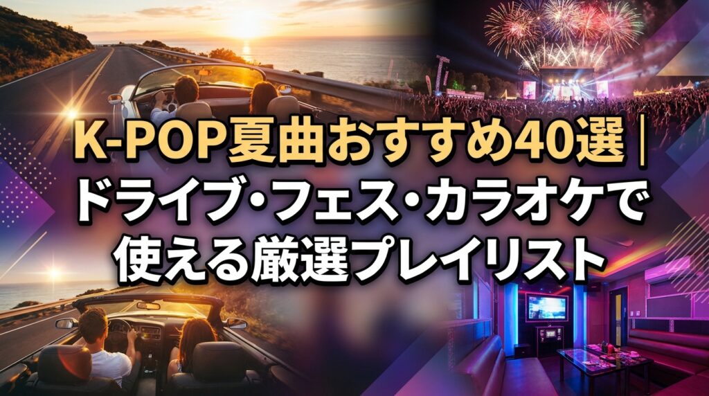 K-POP夏曲おすすめ40選｜ドライブ・フェス・カラオケで使える厳選プレイリスト