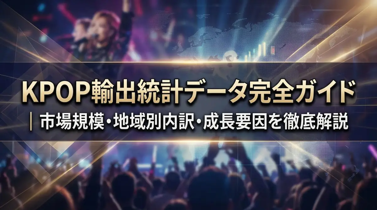 KPOP輸出統計データ完全ガイド|市場規模・地域別内訳・成長要因を徹底解説