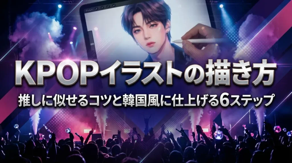 KPOPイラストの描き方｜推しに似せるコツと韓国風に仕上げる6ステップ
