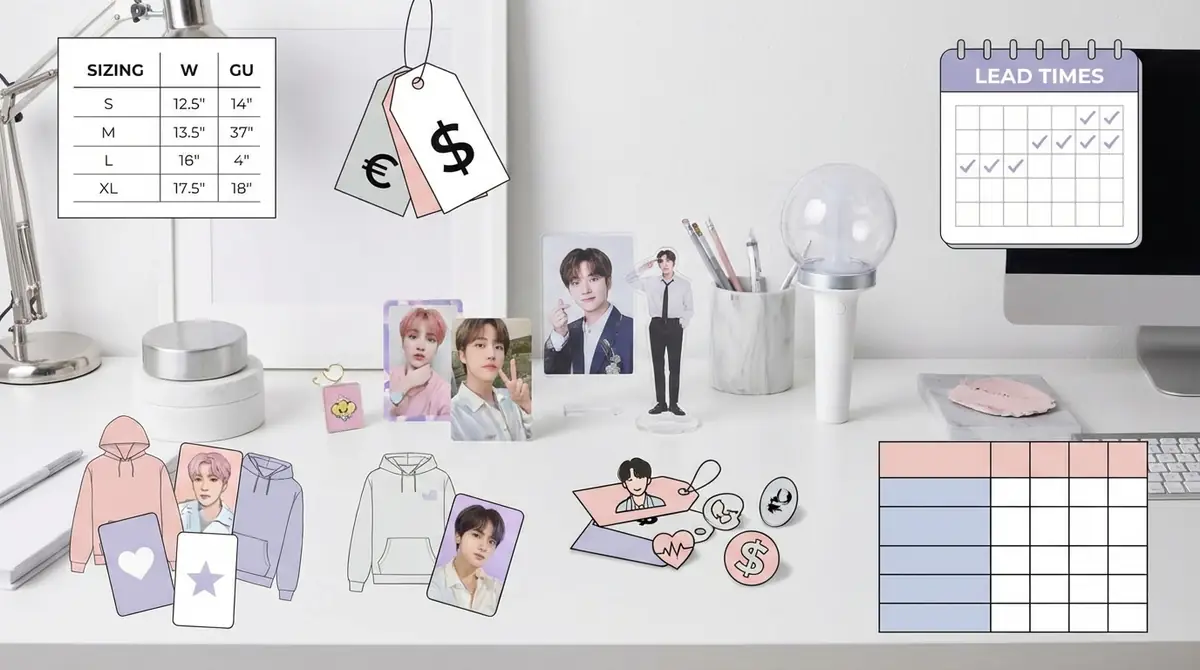 【保存版】KPOPカスタムグッズの価格相場・サイズ・納期早見表