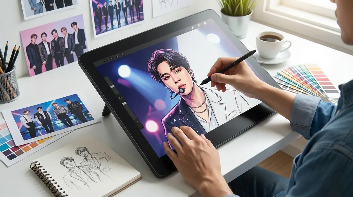 KPOPイラストが上達する練習方法