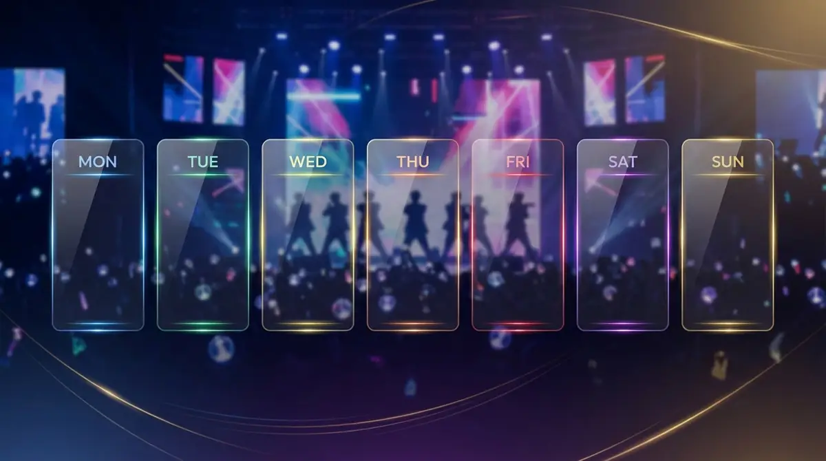 韓国KPOP音楽番組の曜日別スケジュール一覧